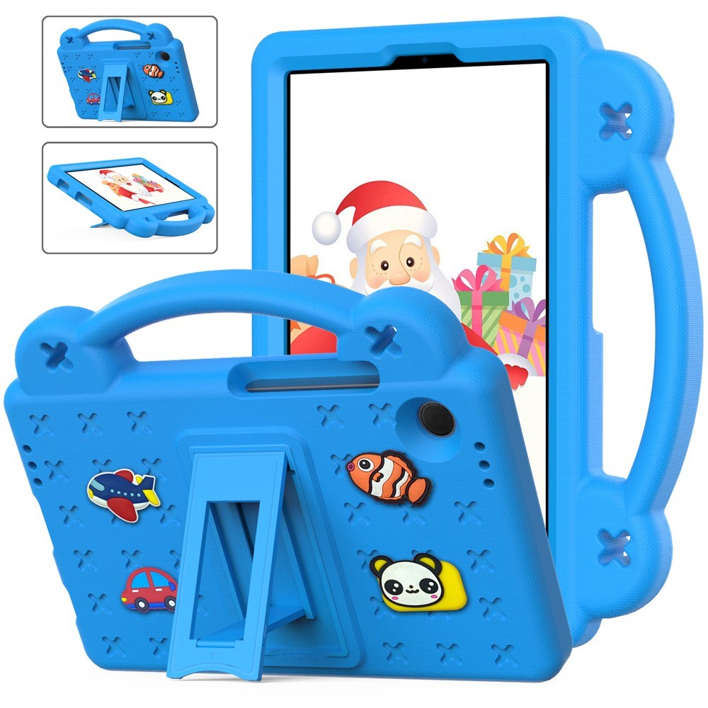 EIDERWOOD Samsung Galaxy Tab A11 / A9 Børnecover med Kickstand og Håndtag - Blå
