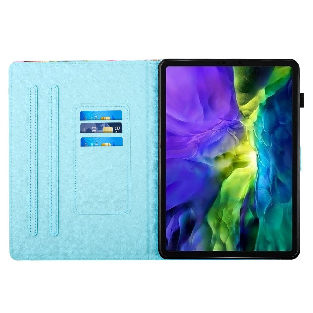 iPad 11" (2025) / iPad 10.9" (2024/2022) Læder Flip Cover m. Ståfunktion & Kortholder - Kat