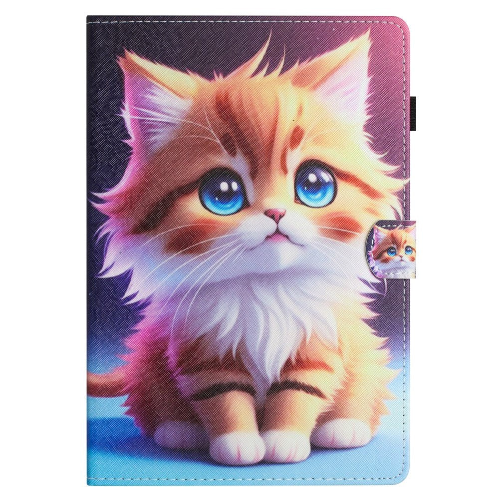iPad 11" (2025) / iPad 10.9" (2024/2022) Læder Flip Cover m. Ståfunktion & Kortholder - Kat