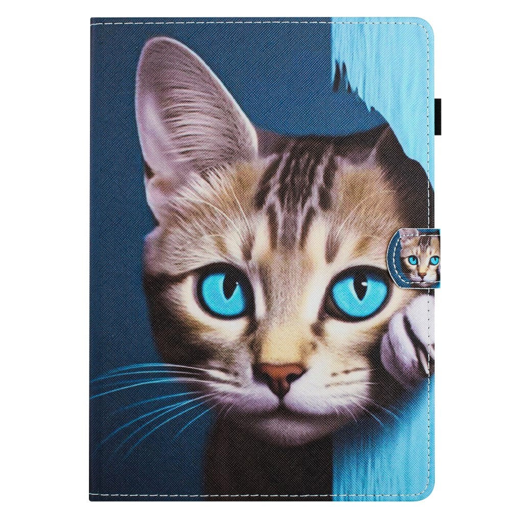 iPad 11" (2025) / iPad 10.9" (2024/2022) Læder Flip Cover m. Ståfunktion & Kortholder - Kat