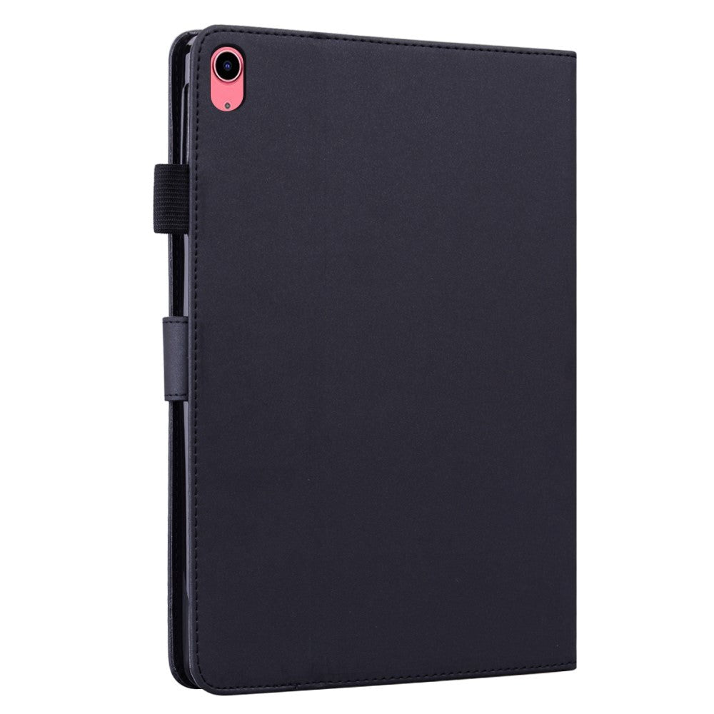 iPad 11" (2025) / iPad 10.9" (2024/2022) Læder Flip Cover m. Dyremotiv - Sort