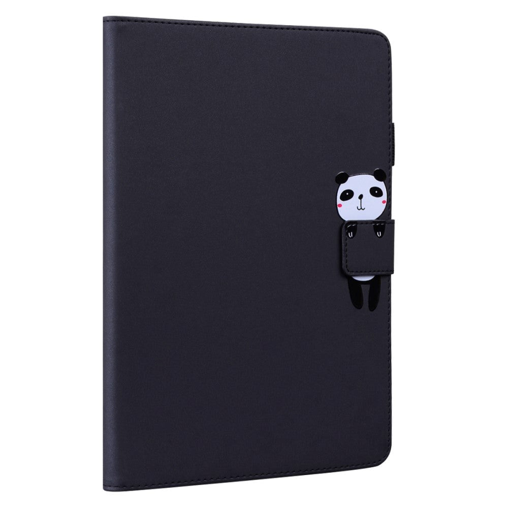 iPad 11" (2025) / iPad 10.9" (2024/2022) Læder Flip Cover m. Dyremotiv - Sort