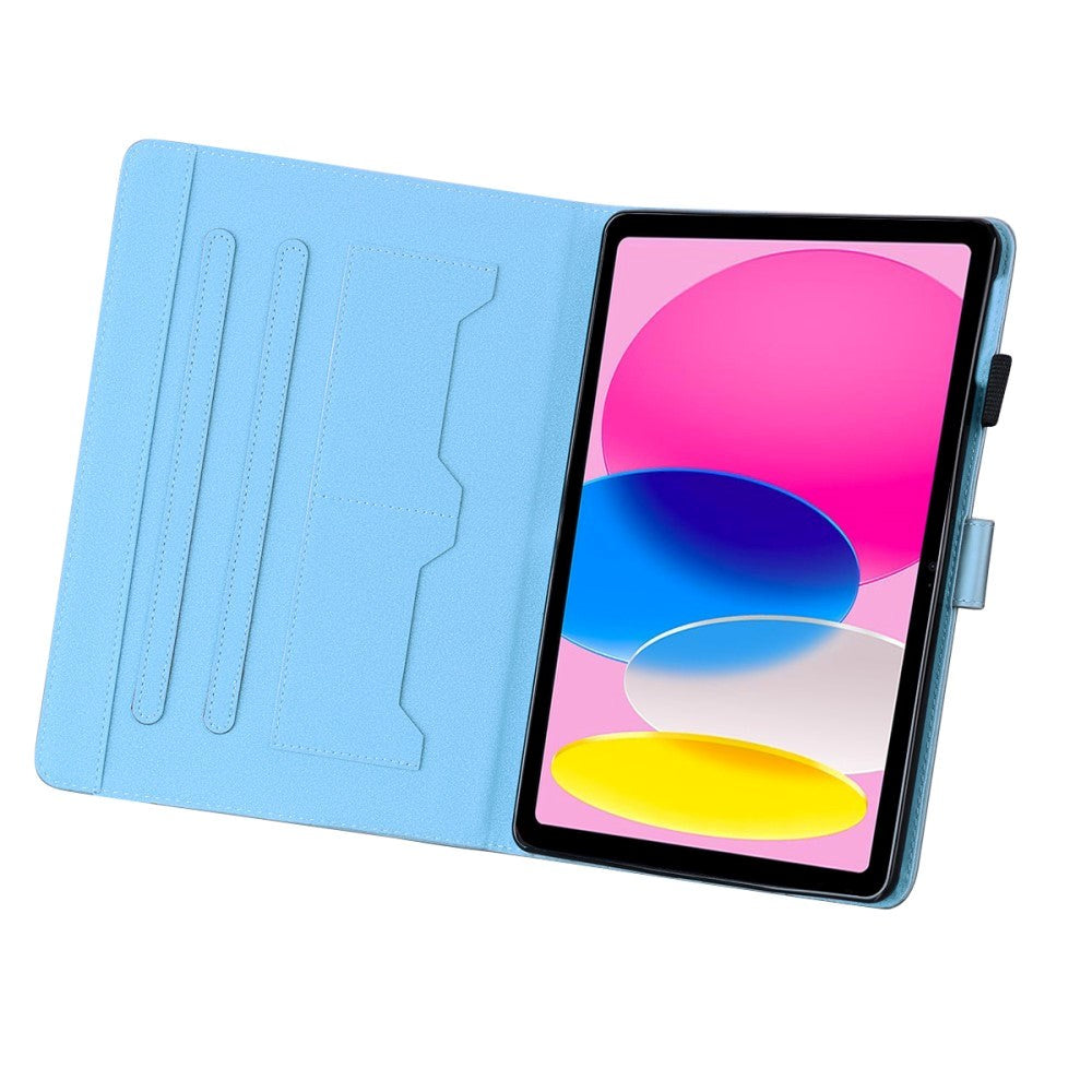 iPad 11" (2025) / iPad 10.9" (2024/2022) Læder Flip Cover m. Dyremotiv - Blå