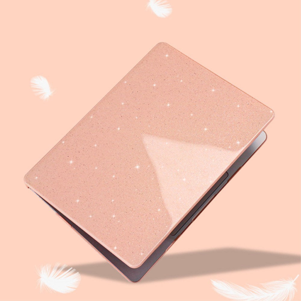 MacBook Air 15" M2/M3/M4 (2023-2025) Hård Plastik Bærbar Cover m. Glitter Design - Grøn
