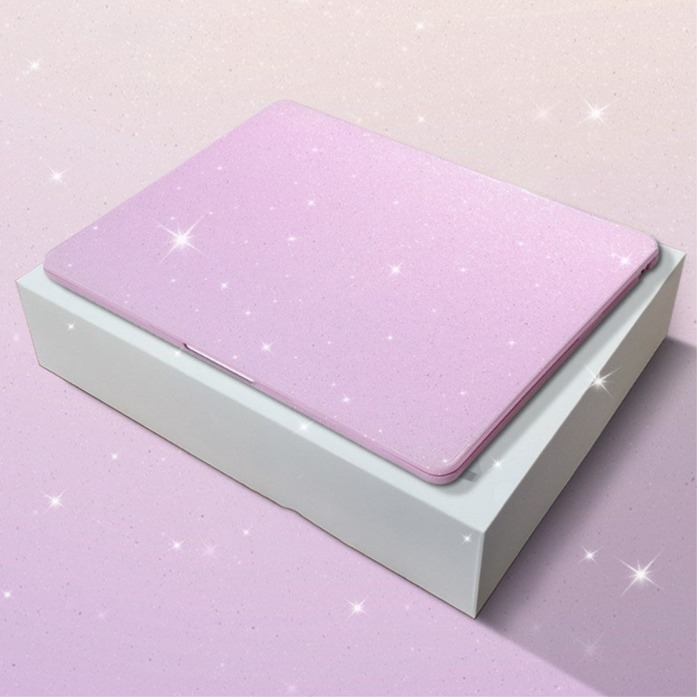 MacBook Air 15" M2/M3/M4 (2023-2025) Hård Plastik Bærbar Cover m. Glitter Design - Grøn