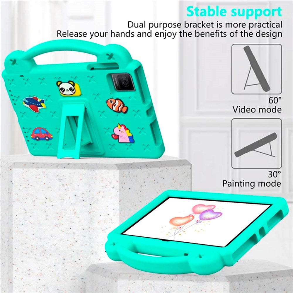 EIDERWOOD TCL Tab 10 Gen 2 / T-Mobile REVVL TAB Børne Cover m. Læseholder & Tegneholder - Grøn