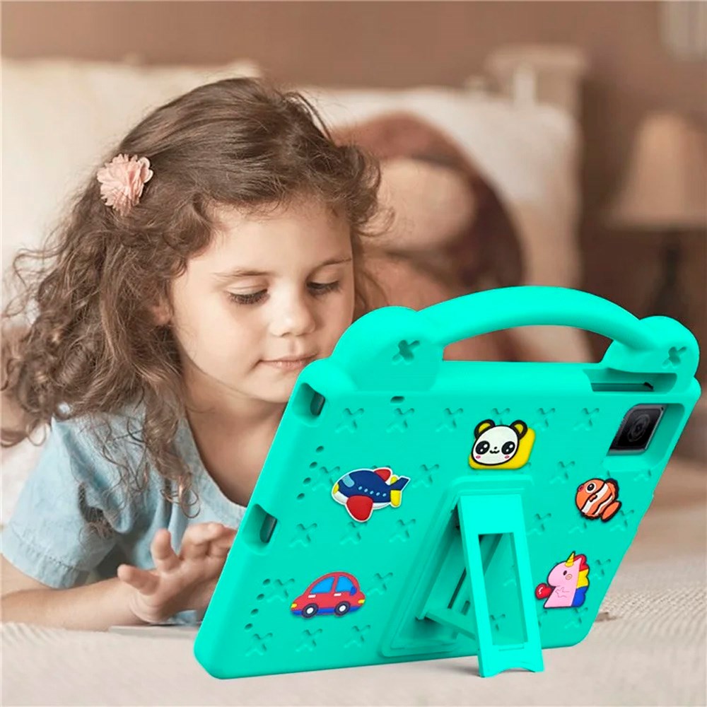 EIDERWOOD TCL Tab 10 Gen 2 / T-Mobile REVVL TAB Børne Cover m. Læseholder & Tegneholder - Grøn