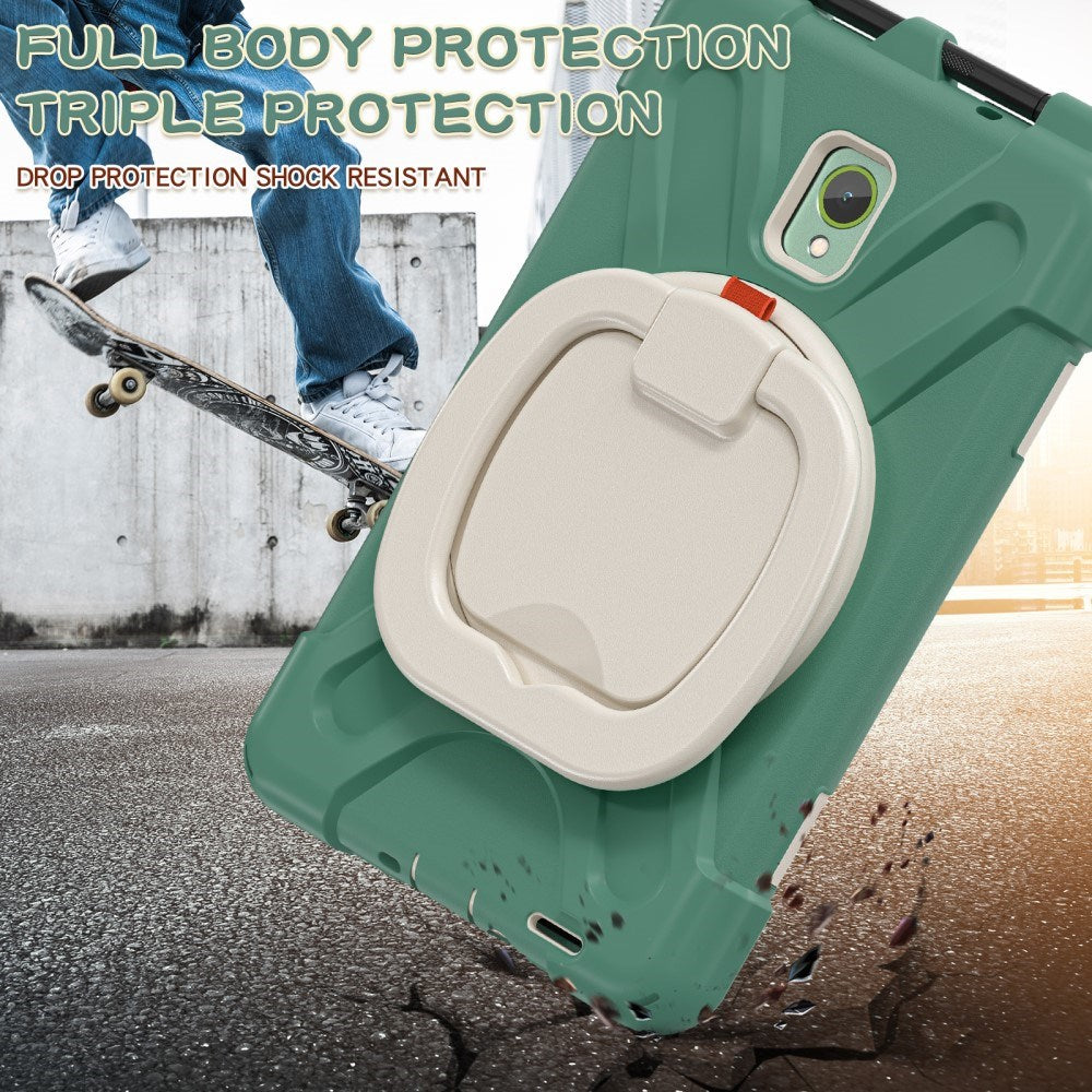 EIDERWOOD Samsung Galaxy Tab Active5 Håndværker Case - Kickstand & Håndholder - Grøn