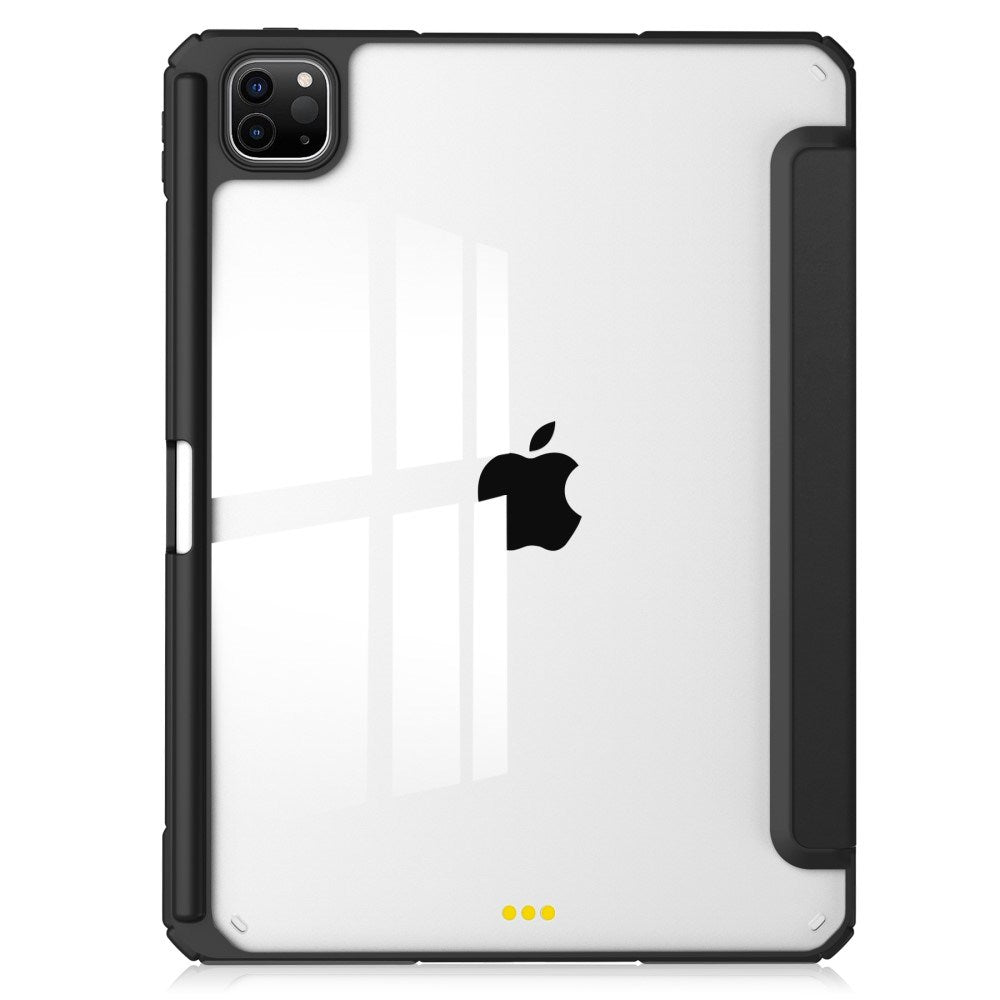 EIDERWOOD iPad Pro 11" (2025 / 2024) Hybrid Flip Cover m. Pen Holder - Sort & Gennemsigtig