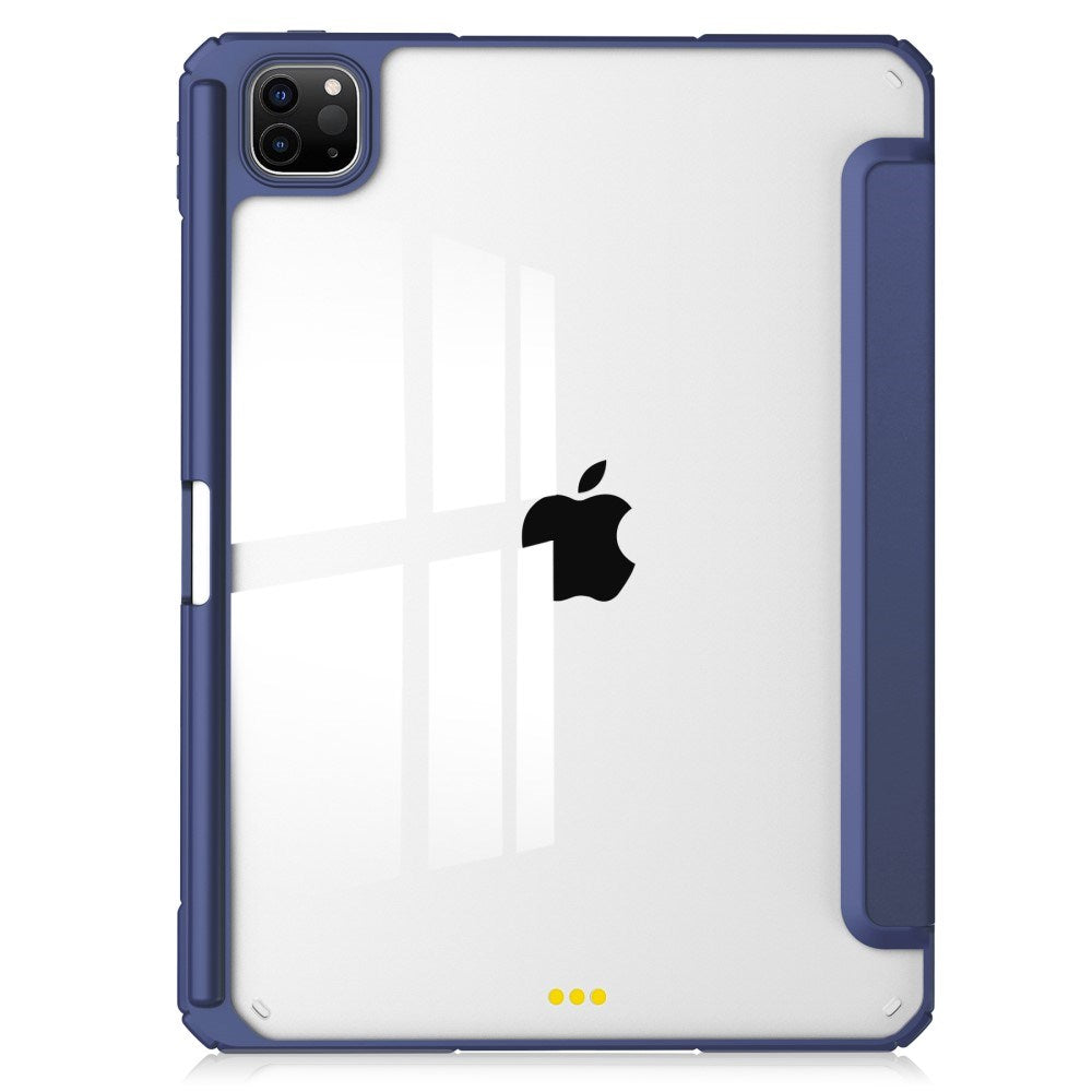 EIDERWOOD iPad Pro 11" (2025 / 2024) Hybrid Flip Cover m. Pen Holder - Blå & Gennemsigtig
