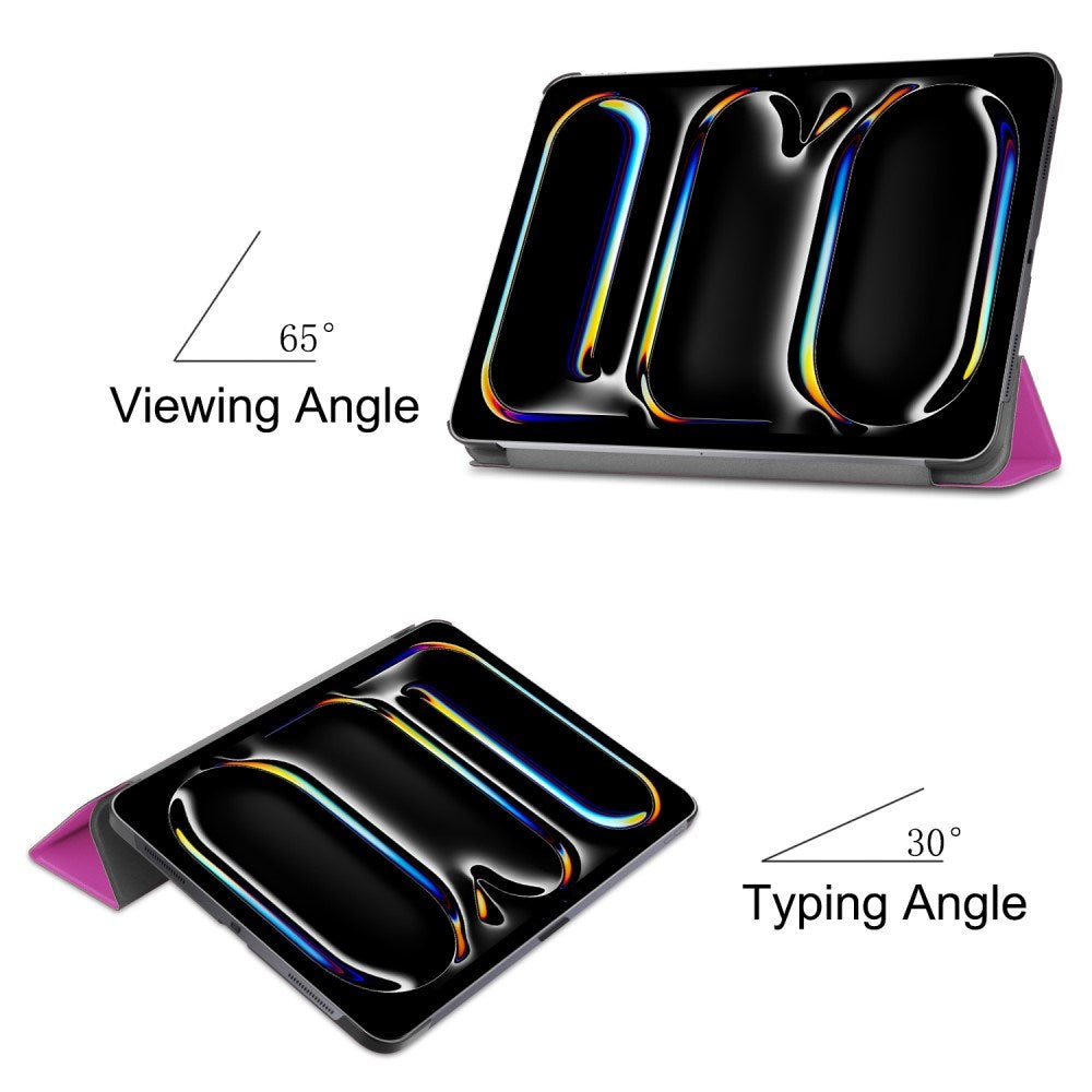 EIDERWOOD iPad Pro 11" (2025 / 2024) Tri-Fold Læder Flip Cover - Lilla