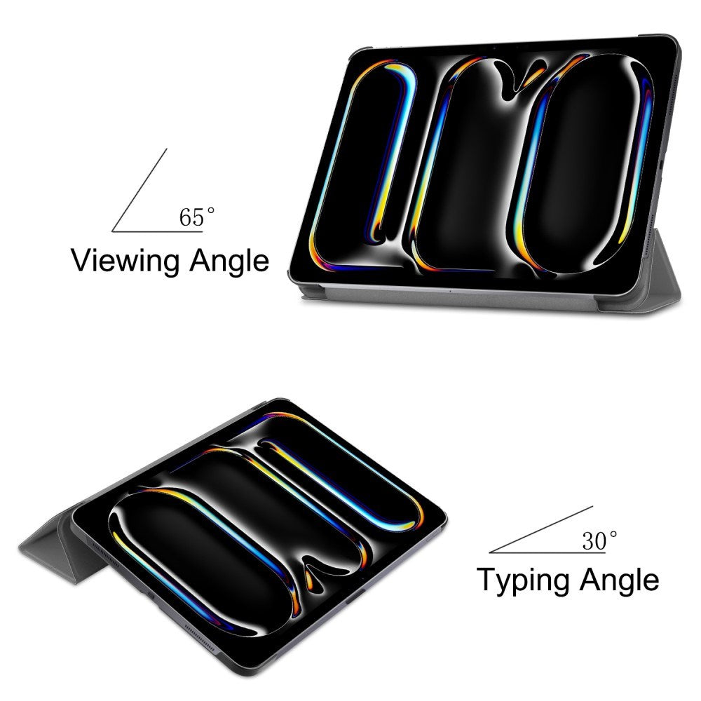 EIDERWOOD iPad Pro 11" (2025 / 2024) Tri-Fold Læder Flip Cover - Grå