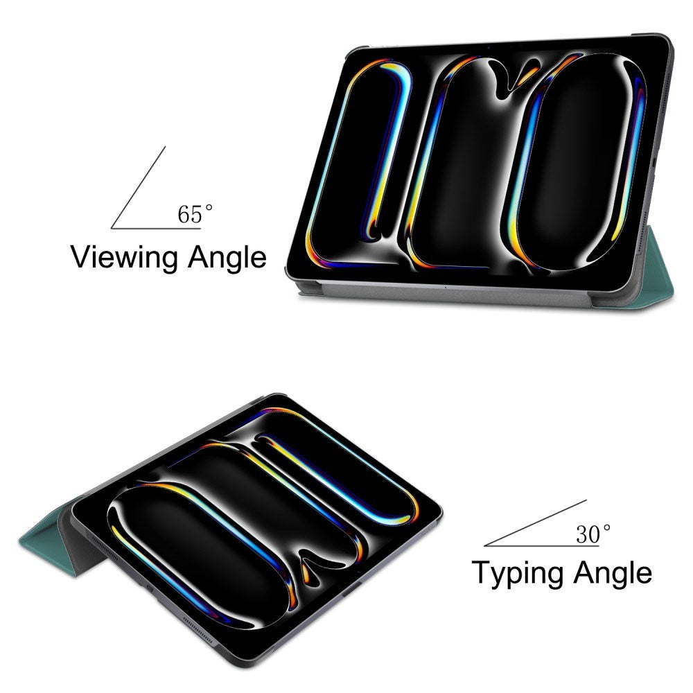 EIDERWOOD iPad Pro 11" (2025 / 2024) Tri-Fold Læder Flip Cover - Grøn