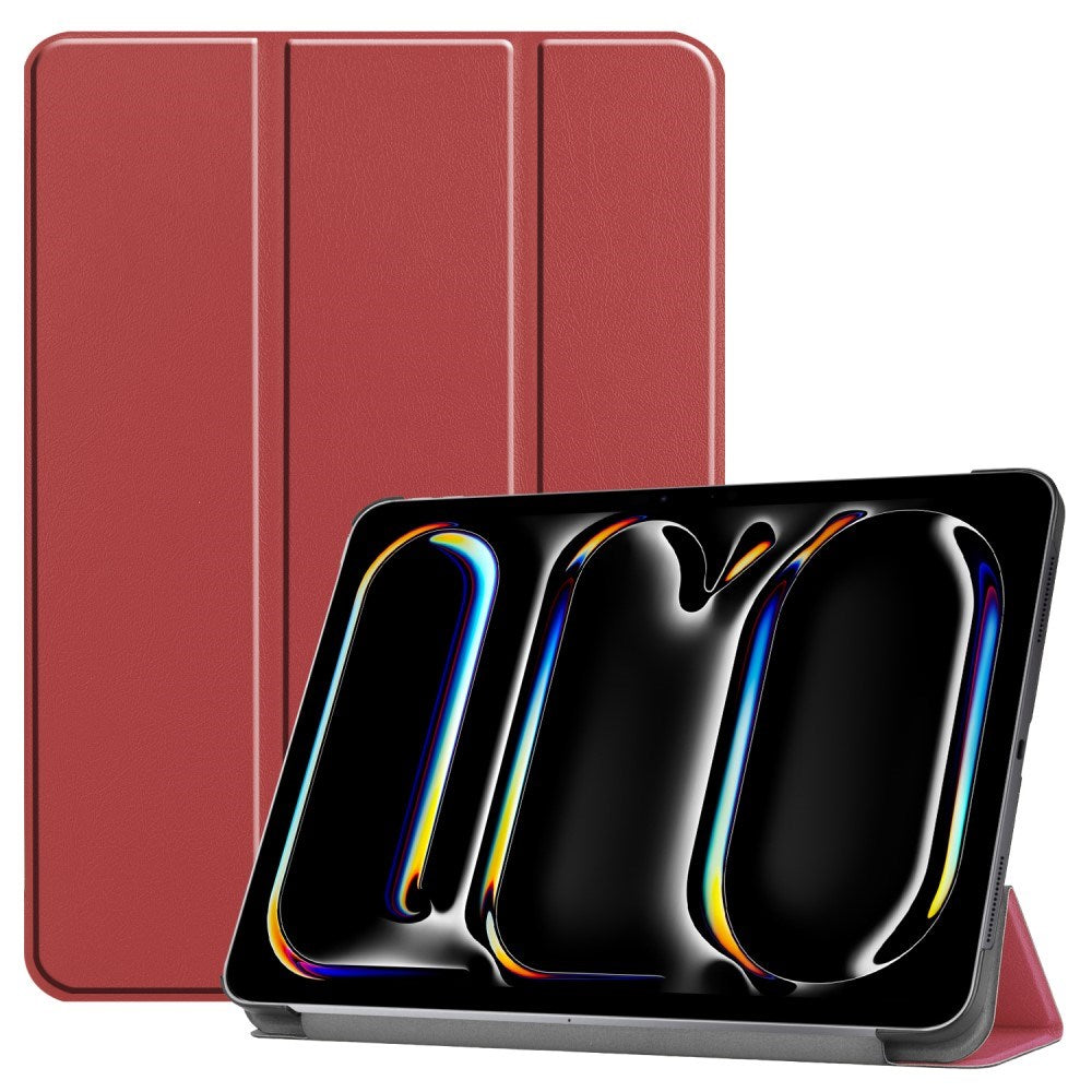 EIDERWOOD iPad Pro 11" (2025 / 2024) Tri-Fold Læder Flip Cover - Vinrød