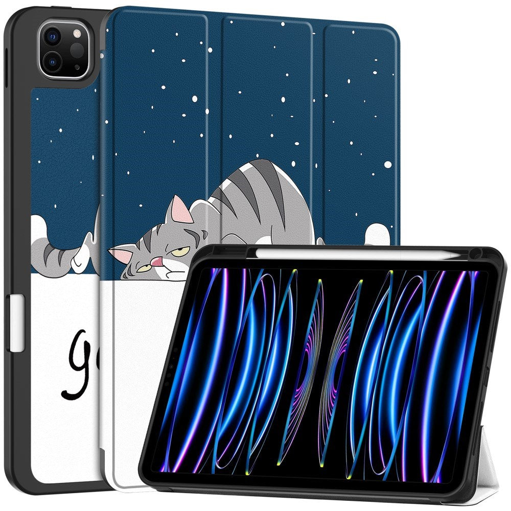 EIDERWOOD iPad Pro 11" (2025 / 2024) Tri-Fold Kunstlæder Flip Cover m. Vågeblus Funktion - Kat