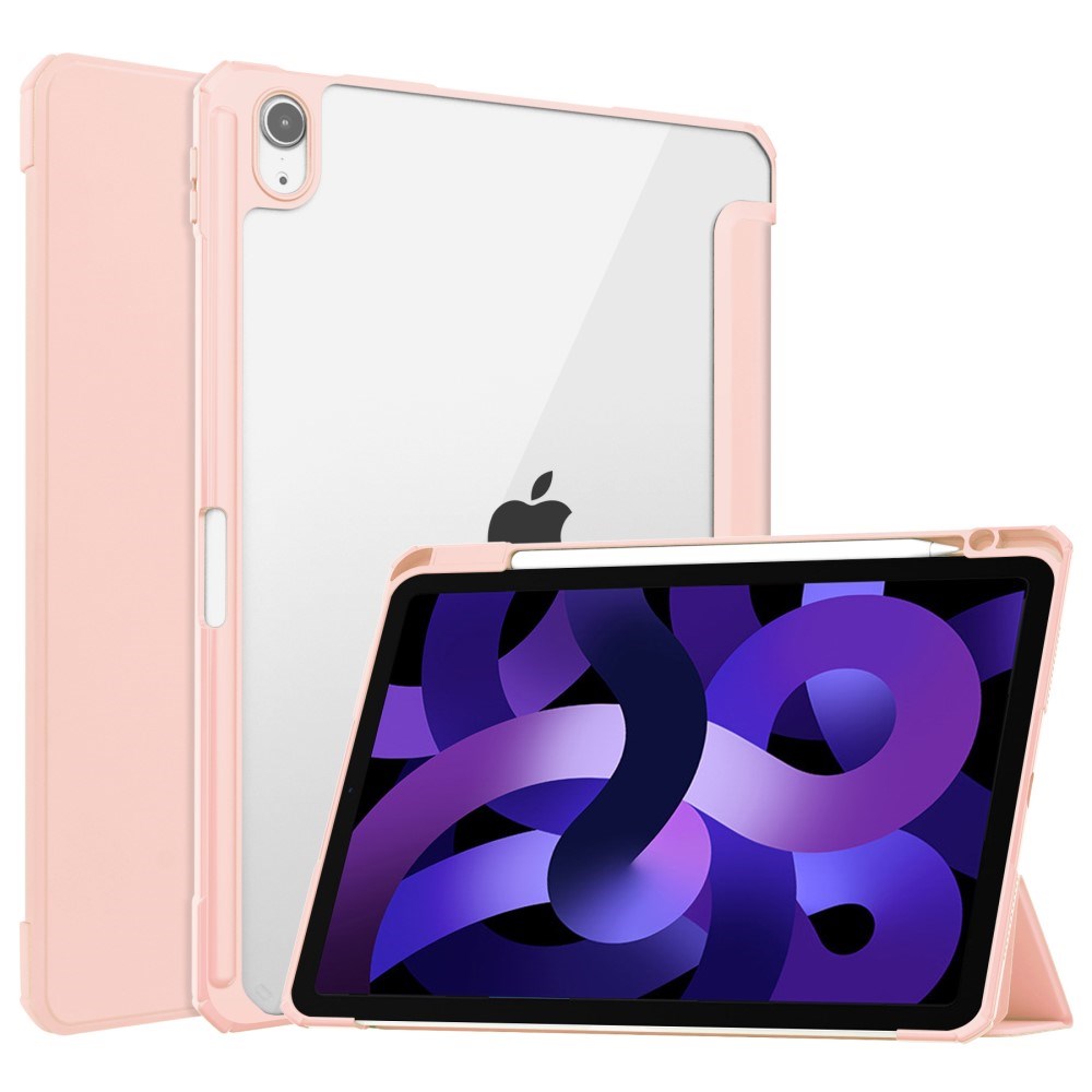EIDERWOOD iPad Air 11" (2025 / 2024) Hybrid Flip Cover m. Pen Holder - Pink & Gennemsigtig