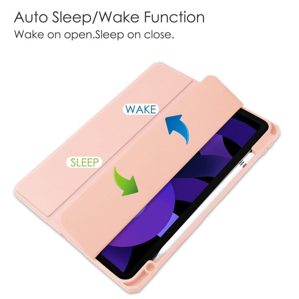 EIDERWOOD iPad Air 11" (2025 / 2024) Hybrid Flip Cover m. Pen Holder - Pink & Gennemsigtig