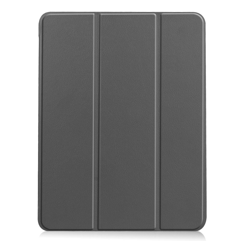 EIDERWOOD iPad Air 11" (2025 / 2024) Litchi Tri-Fold Læder Flip Cover m. Apple Pencil Holder - Grå