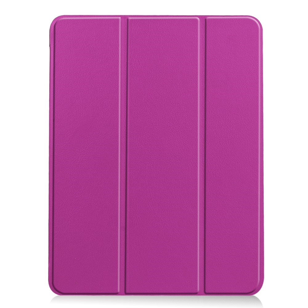 EIDERWOOD iPad Air 11" (2025 / 2024) Litchi Tri-Fold Læder Flip Cover m. Apple Pencil Holder - Lilla