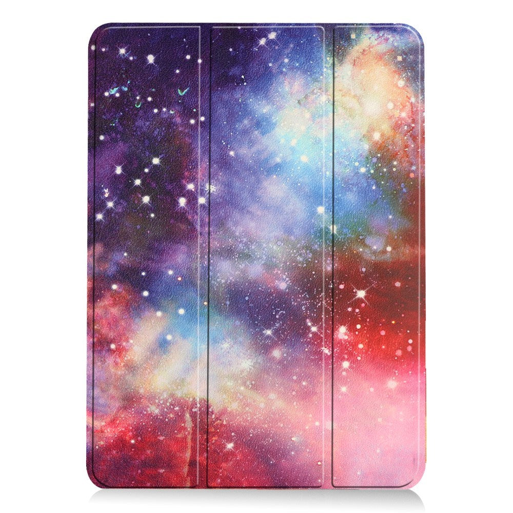 EIDERWOOD iPad Air 11" (2026 / 2025 / 2024) Tri-Fold Kunstlæder Flip Cover m. Vågeblus Funktion - Galakse