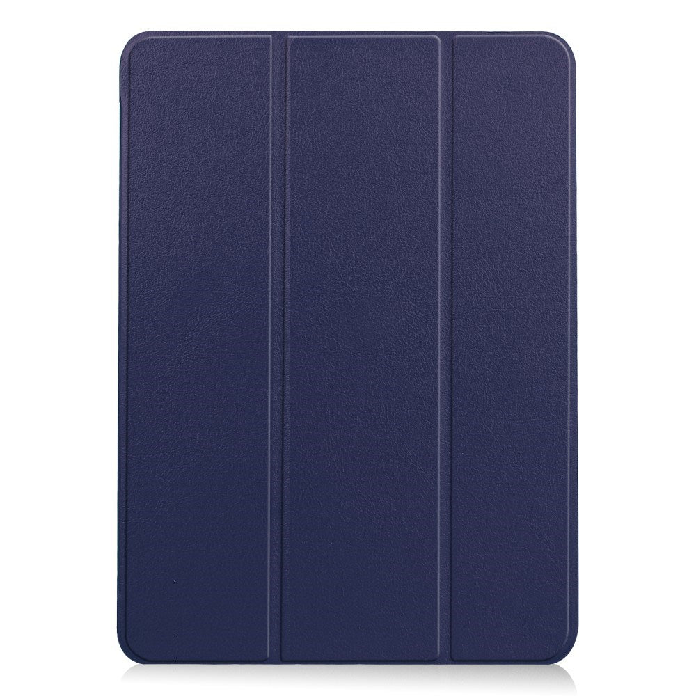 EIDERWOOD iPad Air 11" (2025 / 2024) Litchi Tri-Fold Læder Flip Cover - Blå