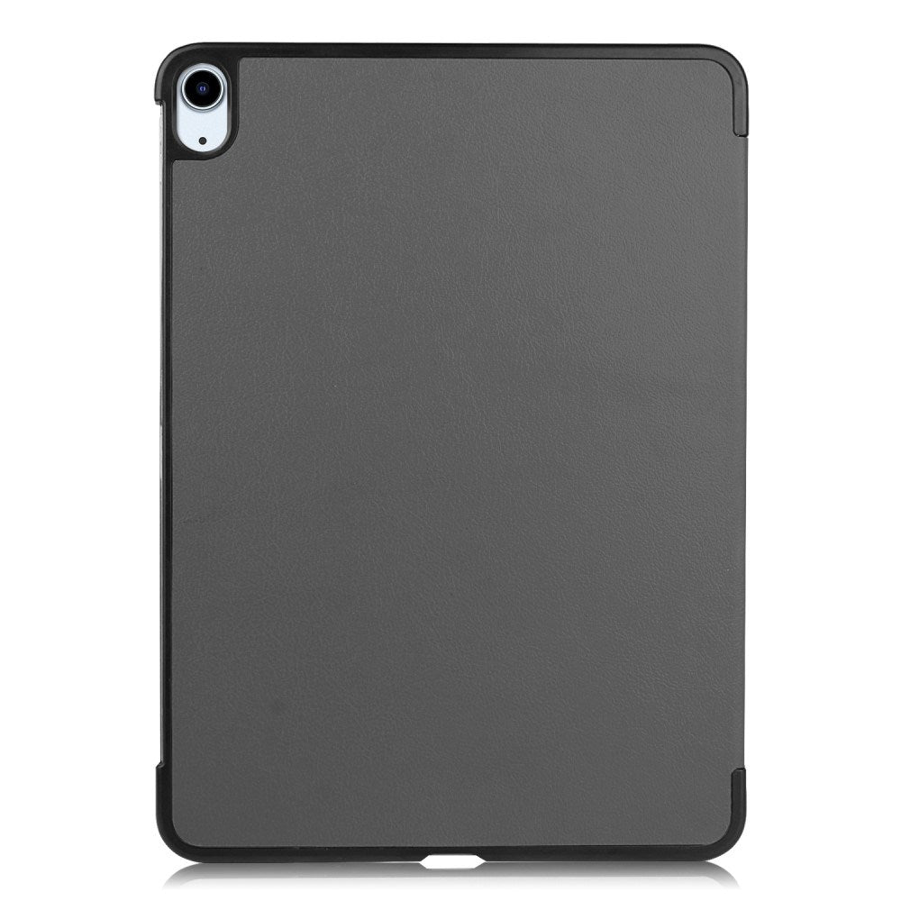 EIDERWOOD iPad Air 11" (2025 / 2024) Litchi Tri-Fold Læder Flip Cover - Grå