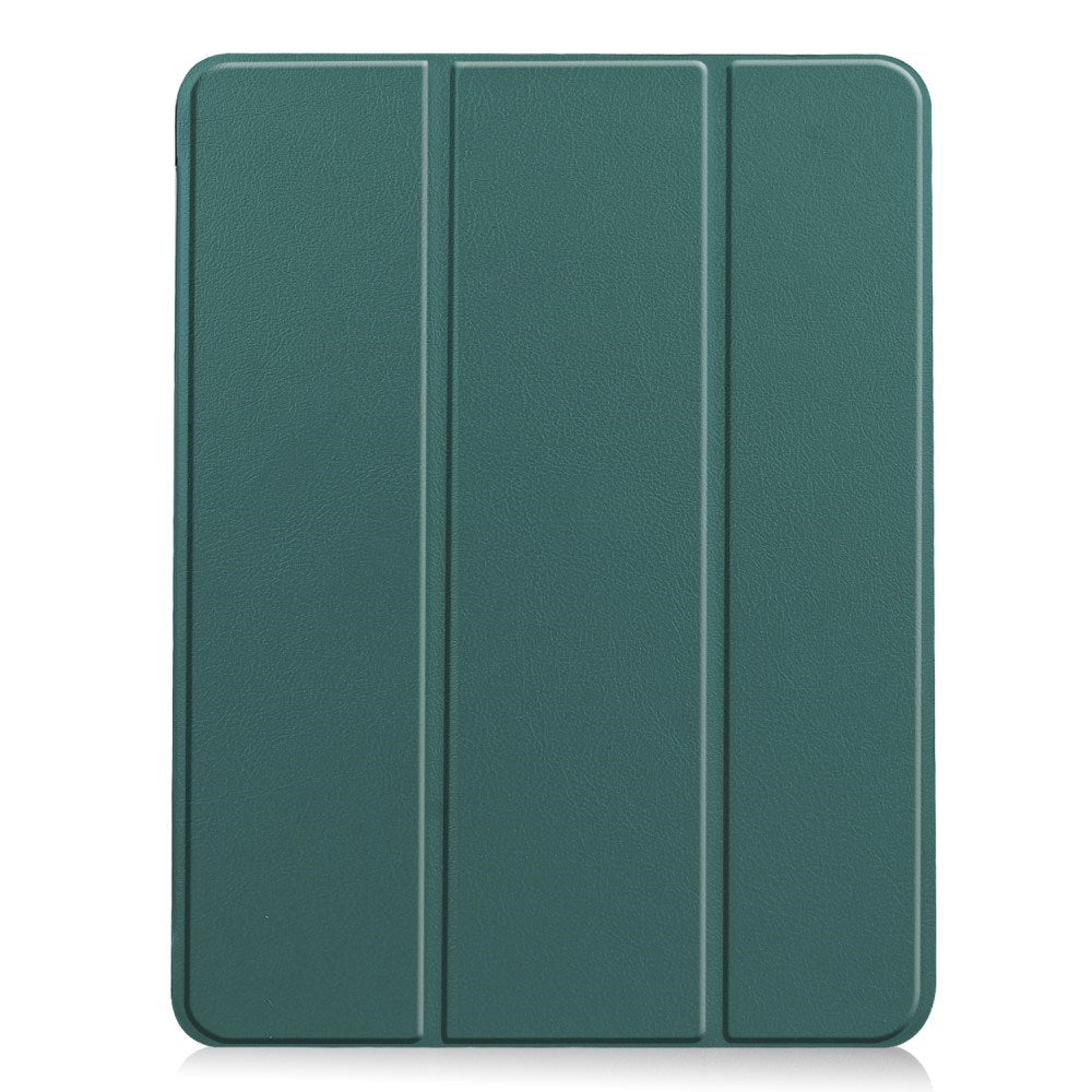 EIDERWOOD iPad Air 11" (2025 / 2024) Litchi Tri-Fold Læder Flip Cover - Grøn