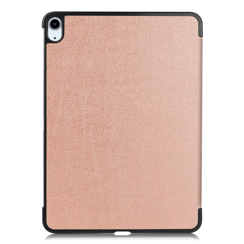 EIDERWOOD iPad Air 11" (2025 / 2024) Litchi Tri-Fold Læder Flip Cover - Rose Gold