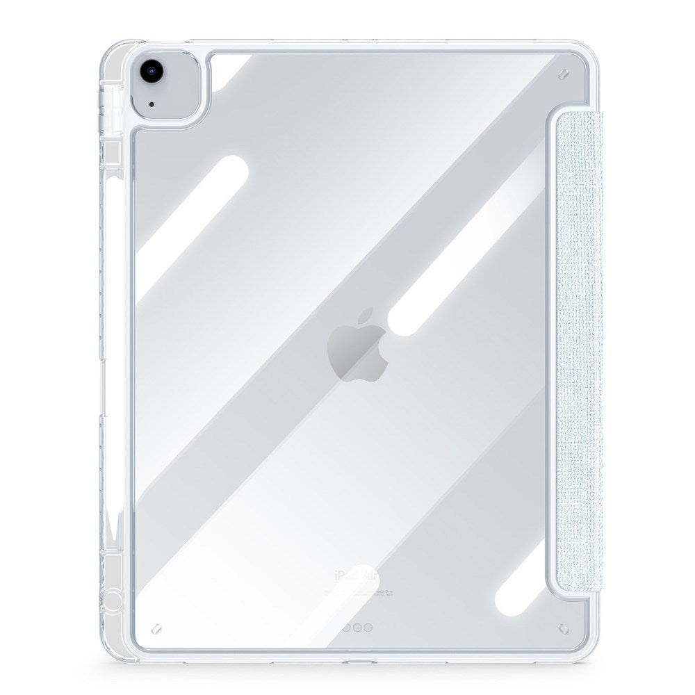 iPad Air 13" (2025 / 2024) DUX DUCIS Unid Series Tri-Fold Flip Cover - Gennemsigtig / Lyseblå
