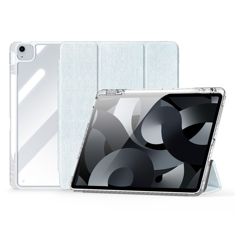 iPad Air 13" (2025 / 2024) DUX DUCIS Unid Series Tri-Fold Flip Cover - Gennemsigtig / Lyseblå