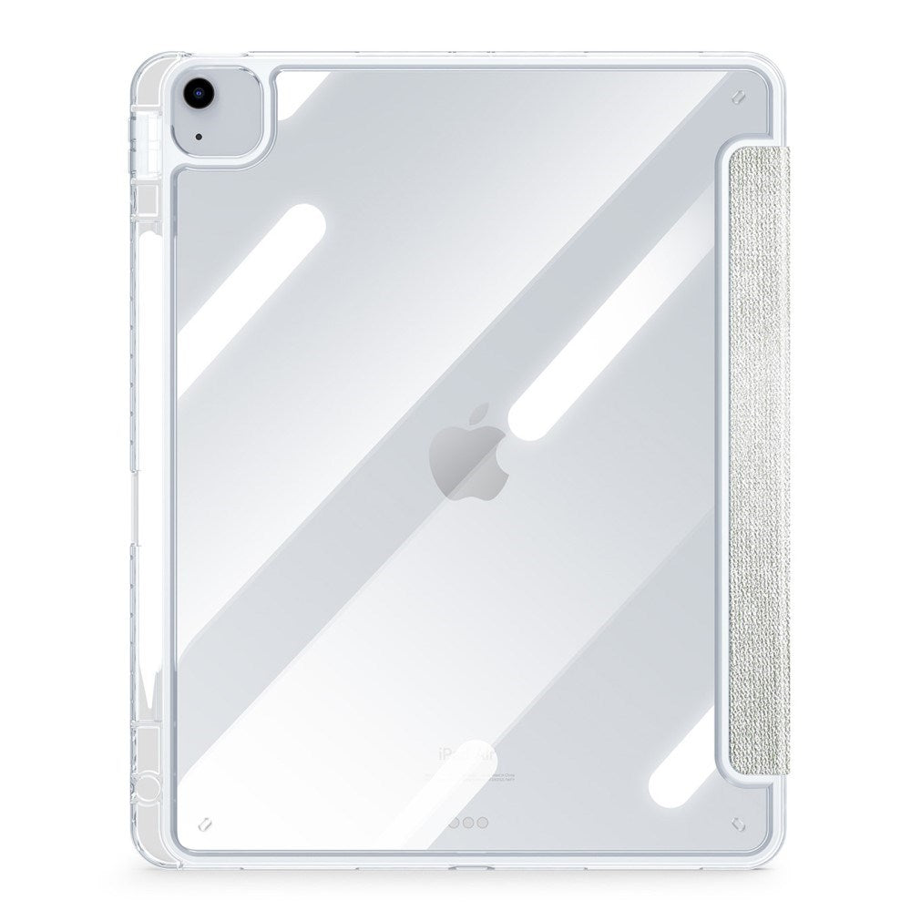 iPad Air 13" (2025 / 2024) DUX DUCIS Unid Series Tri-Fold Flip Cover - Gennemsigtig / Grøn