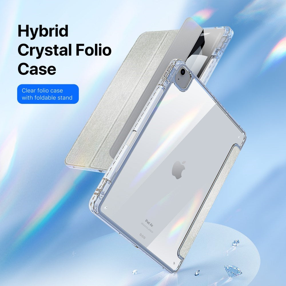 iPad Air 13" (2025 / 2024) DUX DUCIS Unid Series Tri-Fold Flip Cover - Gennemsigtig / Grøn