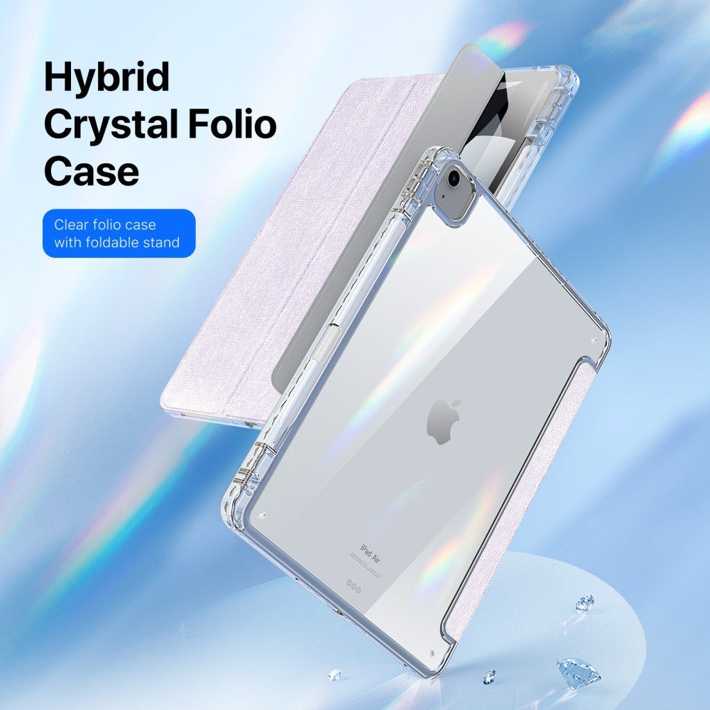 iPad Air 13" (2025 / 2024) DUX DUCIS Unid Series Tri-Fold Flip Cover - Gennemsigtig / Lilla