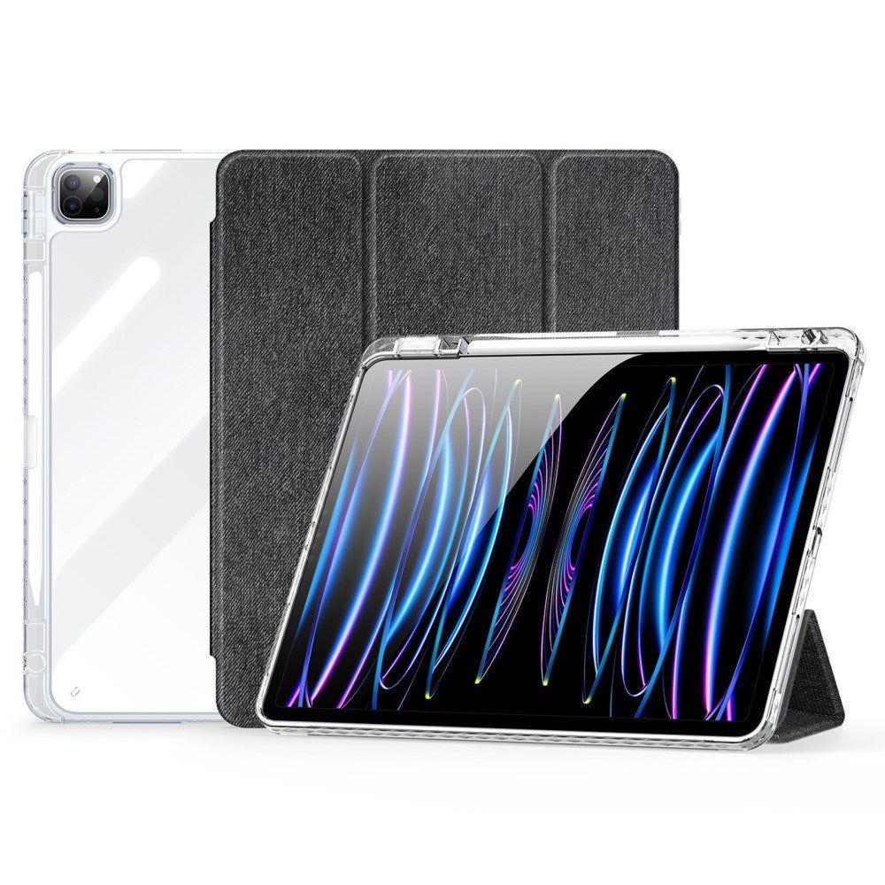 iPad Pro 13" (2025 / 2024) DUX DUCIS Unid Series Tri-Fold Flip Cover - Gennemsigtig / Sort