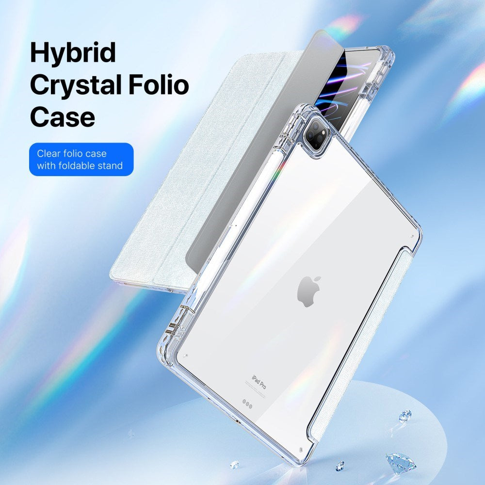 iPad Pro 13" (2025 / 2024) DUX DUCIS Unid Series Tri-Fold Flip Cover - Gennemsigtig / Lyseblå