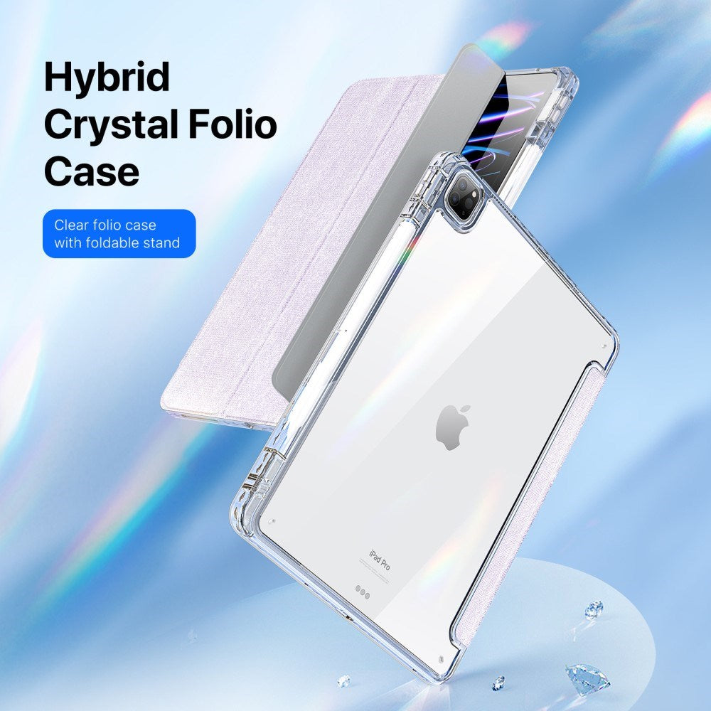 iPad Pro 13" (2025 / 2024) DUX DUCIS Unid Series Tri-Fold Flip Cover - Gennemsigtig / Lilla