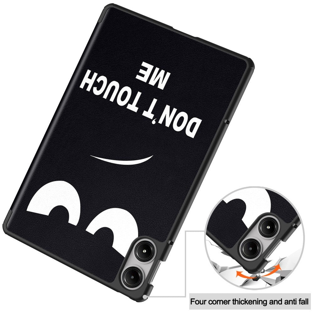 EDIERWOOD Xiaomi Redmi Pad Pro Tri-Fold Kunstlæder Flip Cover m. Vågeblus Funktion - Don't Touch Me