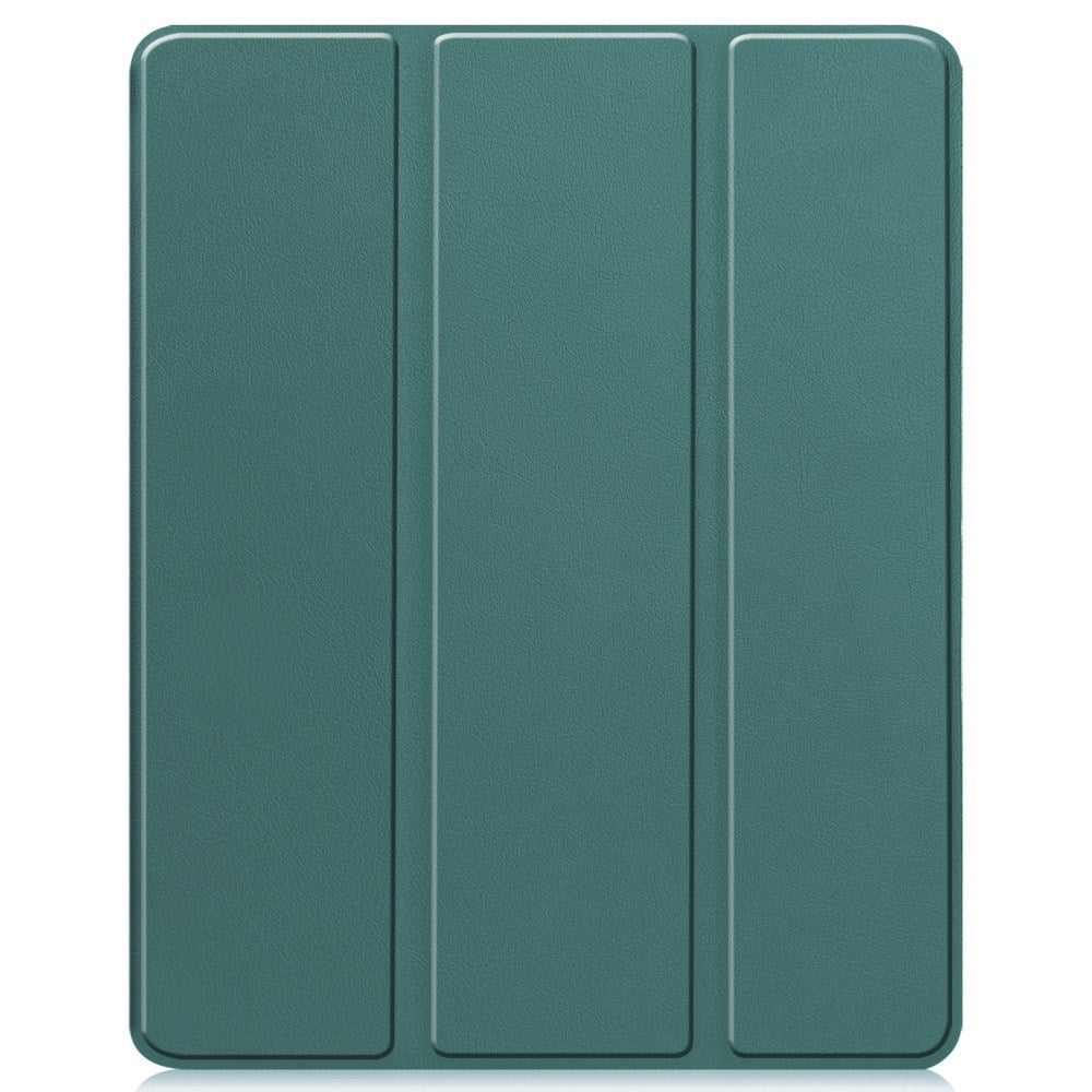 EIDERWOOD iPad Air 13" (2025 / 2024) Tri-Fold Kunst Læder Flip Cover m. Apple Pencil Holder - Grøn
