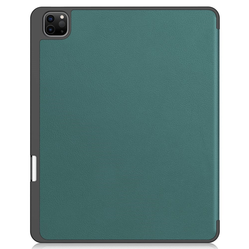 EIDERWOOD iPad Air 13" (2025 / 2024) Tri-Fold Kunst Læder Flip Cover m. Apple Pencil Holder - Grøn