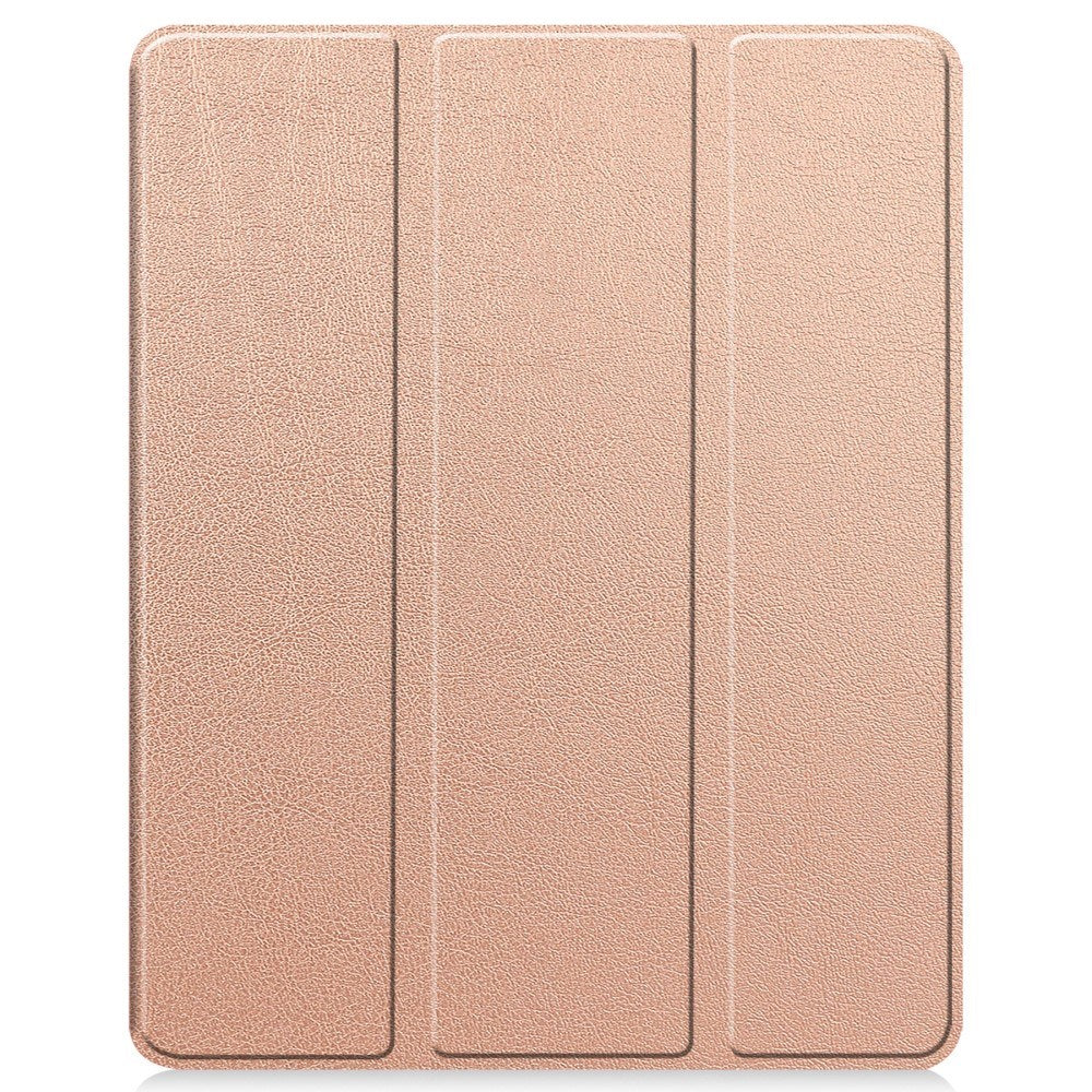 EIDERWOOD iPad Air 13" (2025 / 2024) Tri-Fold Kunst Læder Flip Cover m. Apple Pencil Holder - Rose Gold
