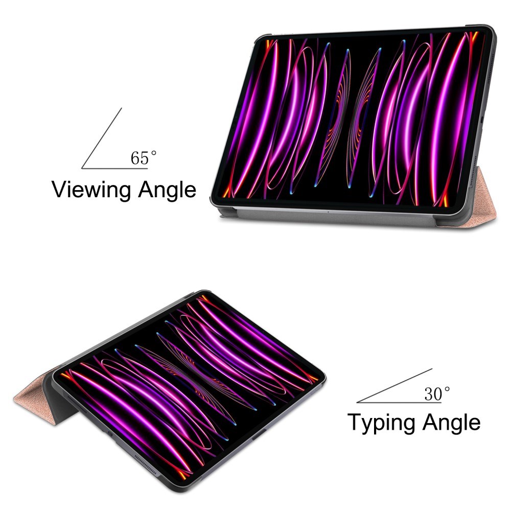 EIDERWOOD iPad Air 13" (2025 / 2024) Tri-Fold Læder Flip Cover - Rose Gold