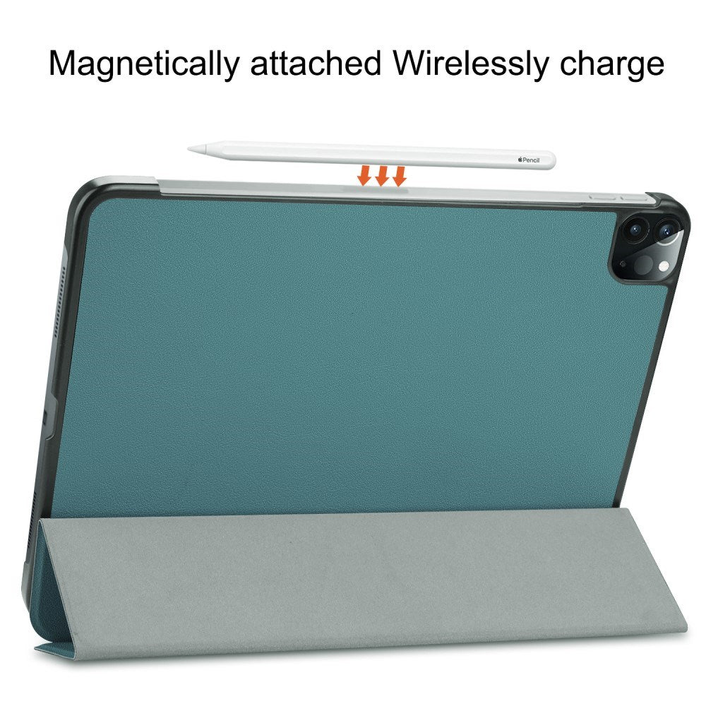 EIDERWOOD iPad Air 13" (2025 / 2024) Tri-Fold Læder Flip Cover - Grøn