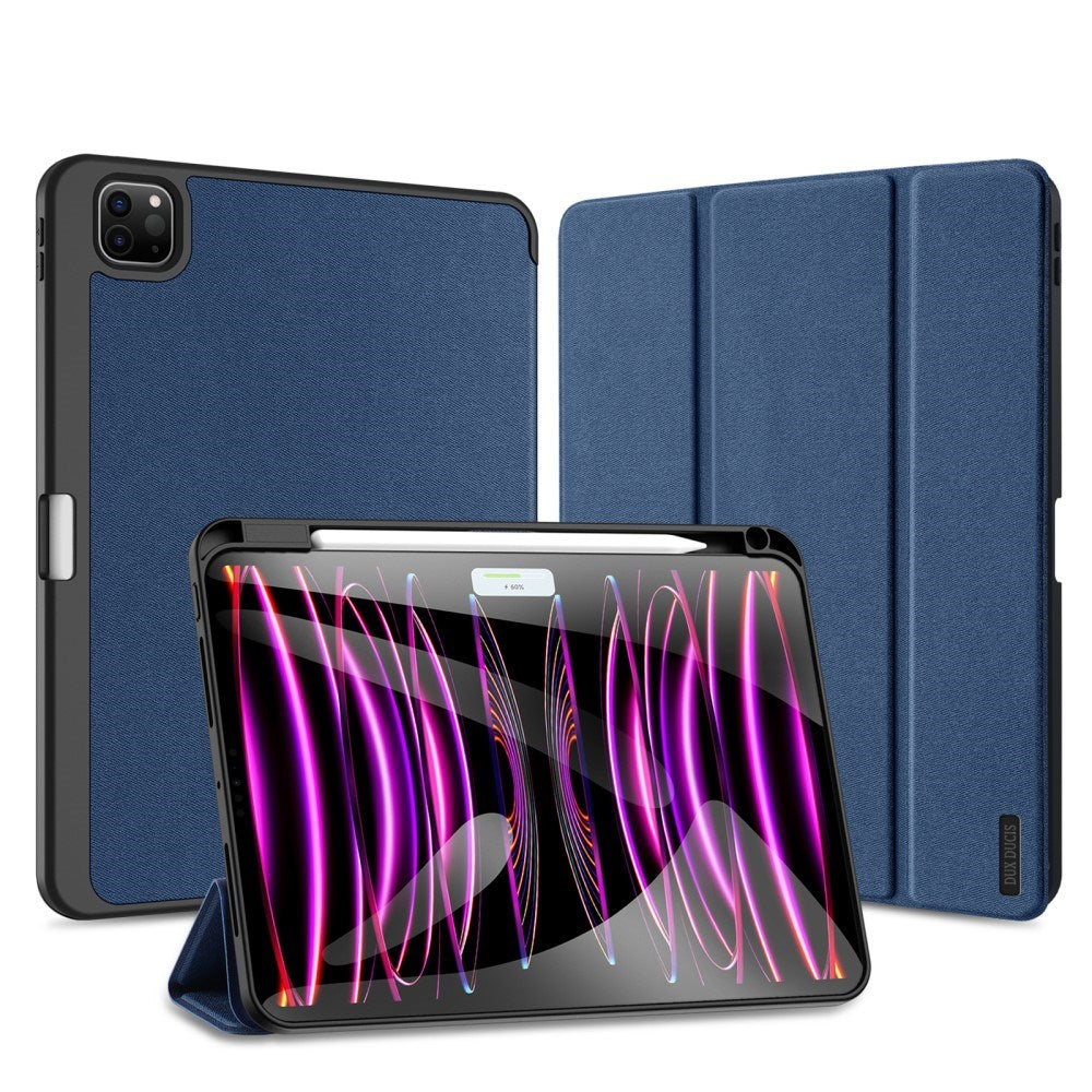 iPad Pro 11" (2025 / 2024) DUX DUCIS DOMO Series Flip Cover m. Pen Holder - Blå