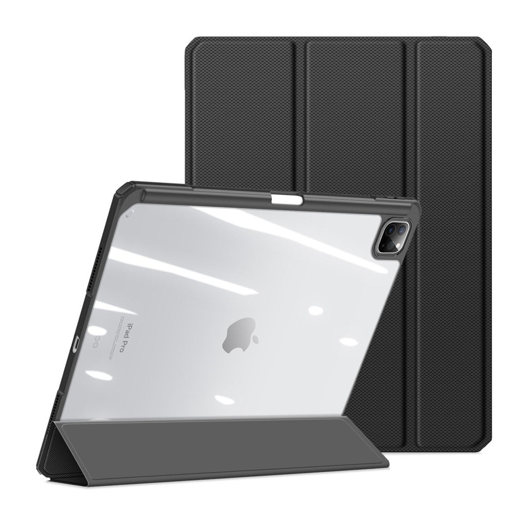 iPad Pro 13" (2025 / 2024) Shockproof Flip Cover m. Penholder - DUX DUCIS TOBY Series - Gennemsigtig / Sort