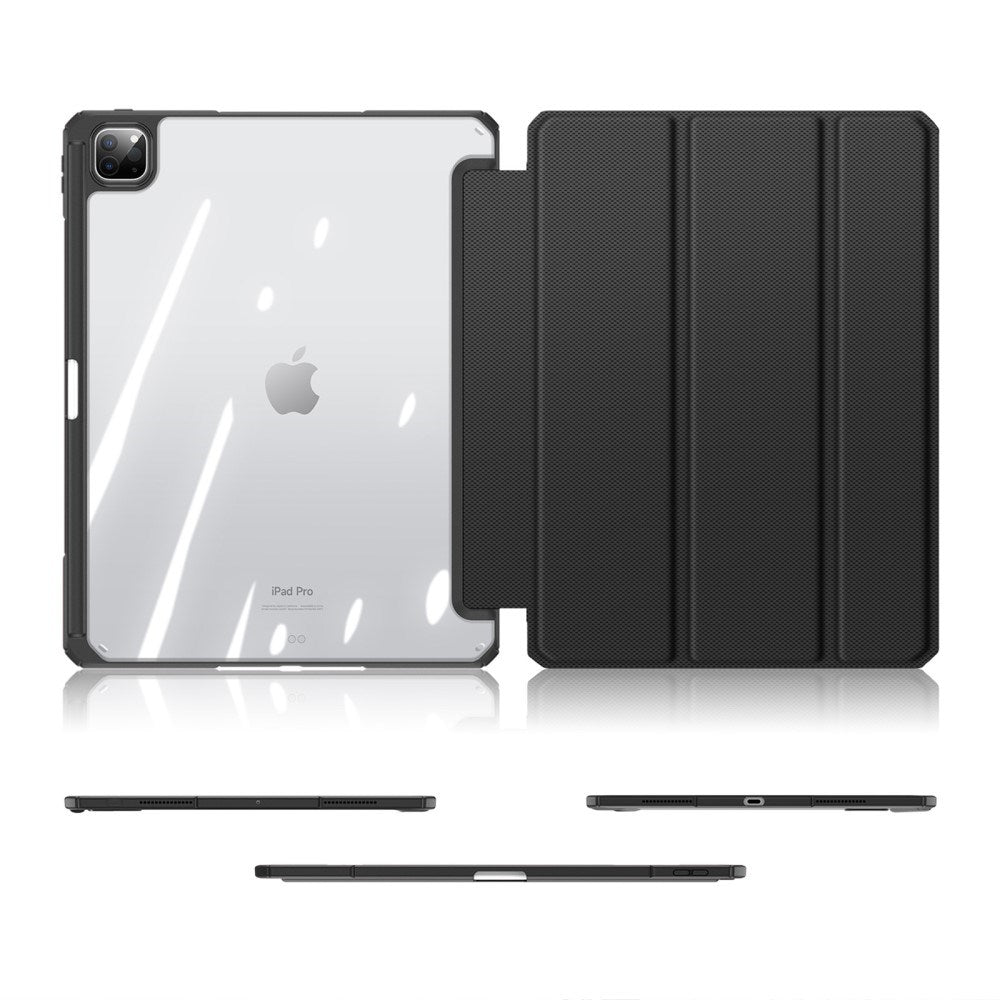 iPad Pro 13" (2025 / 2024) Shockproof Flip Cover m. Penholder - DUX DUCIS TOBY Series - Gennemsigtig / Sort