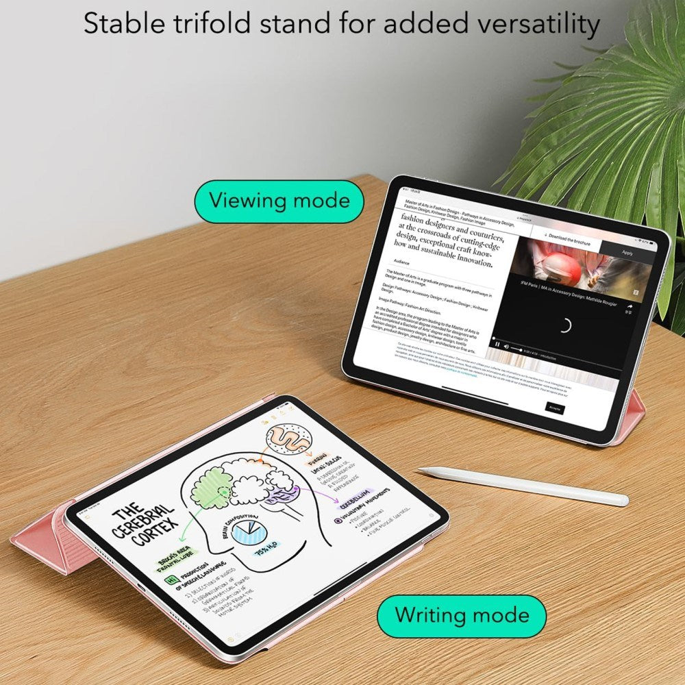 iPad Pro 11" (2018) / Air 11" (2020 / 2022 / 2024 / 2025) ESR Rebound Magnetic Flip Cover - Lyserød