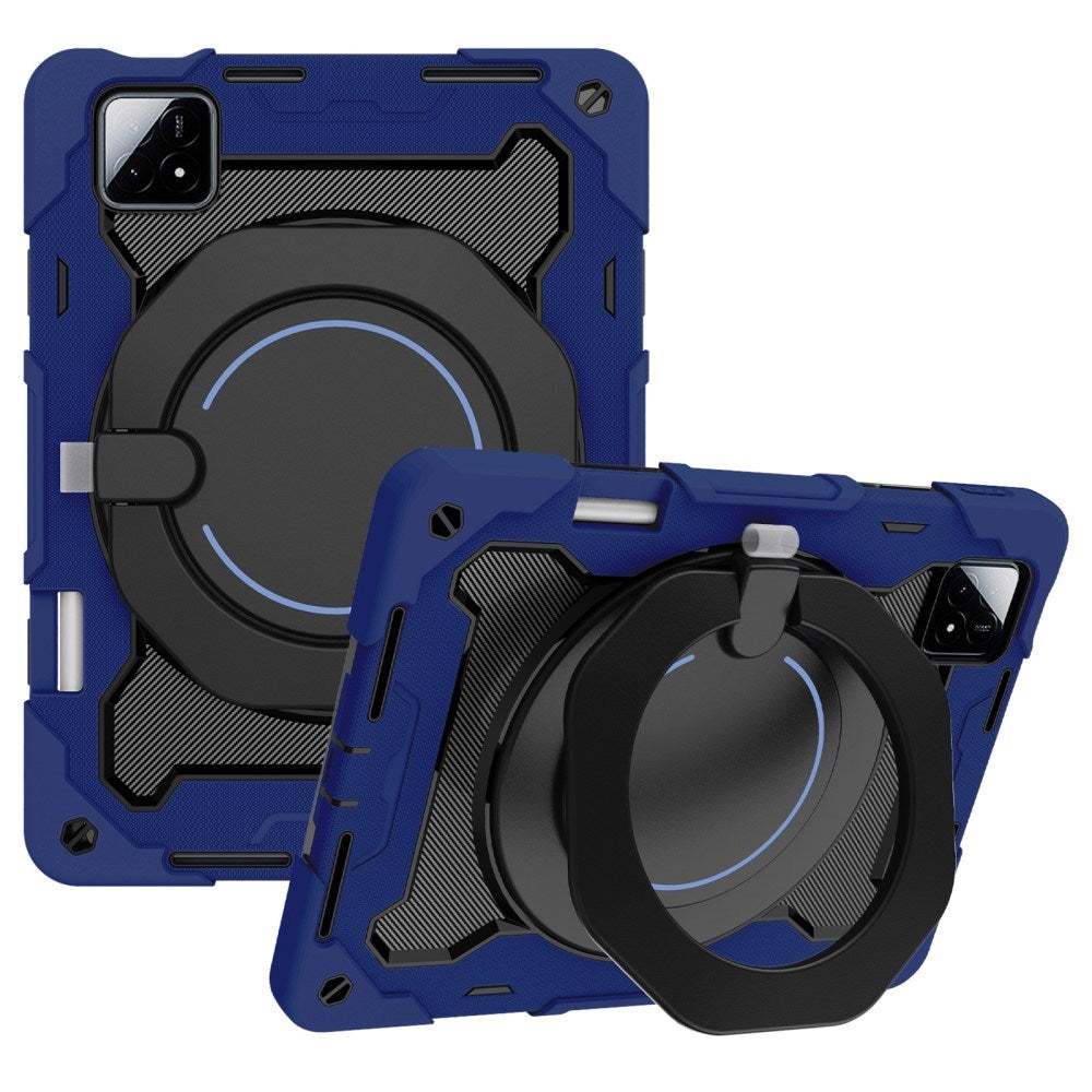 EIDERWOOD Xiaomi Pad 6S Pro Anti-Drop Tablet Cover m. Kickstand og Pen Holder - Mørkeblå