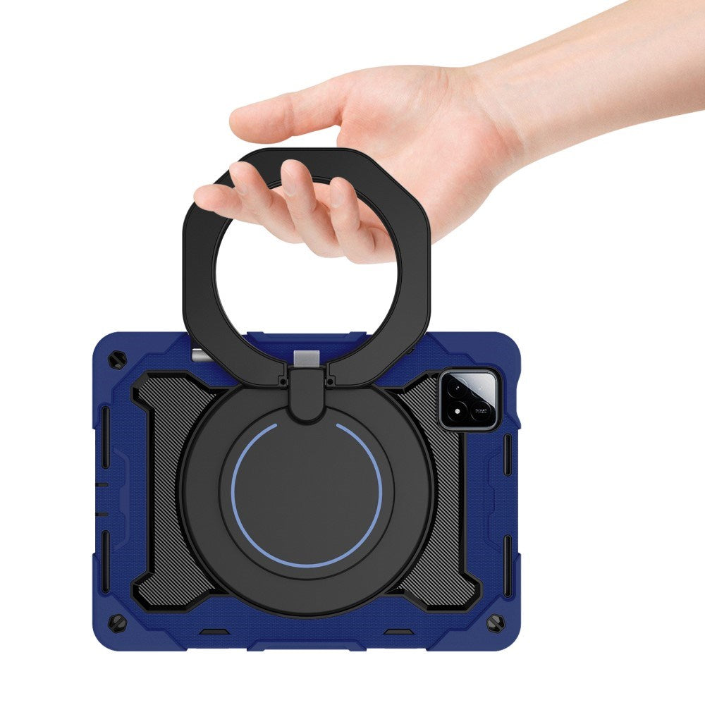 EIDERWOOD Xiaomi Pad 6S Pro Anti-Drop Tablet Cover m. Kickstand og Pen Holder - Mørkeblå