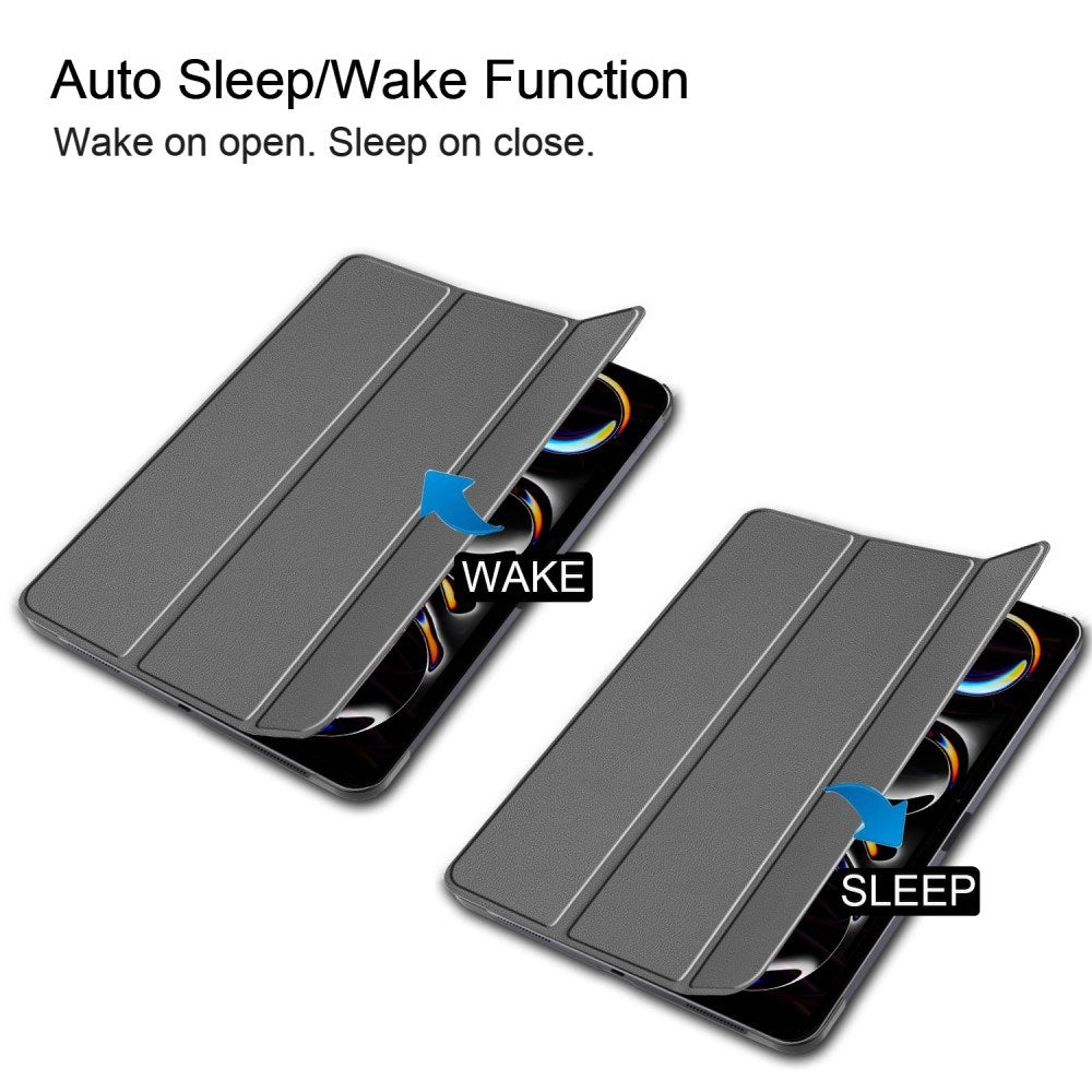 EIDERWOOD iPad Pro 13" (2025 / 2024) Tri-Fold Læder Flip Cover - Grå