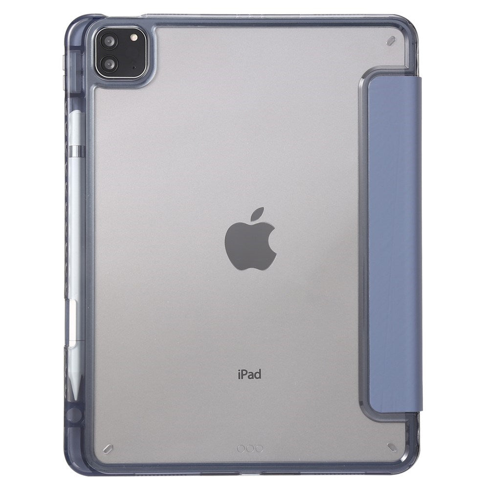 EIDERWOOD iPad Pro 13" (2025 / 2024) Tri-Fold Kunst Læder Flip Cover m. Apple Pencil Holder - Lilla